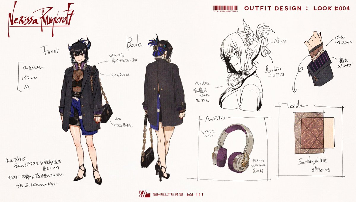 ltt_ttl's tweet image. Outfit Design : LOOK ＃004 - Nerissa Ravencroft
#SHELTER9_by_ttl #RavenCrafts