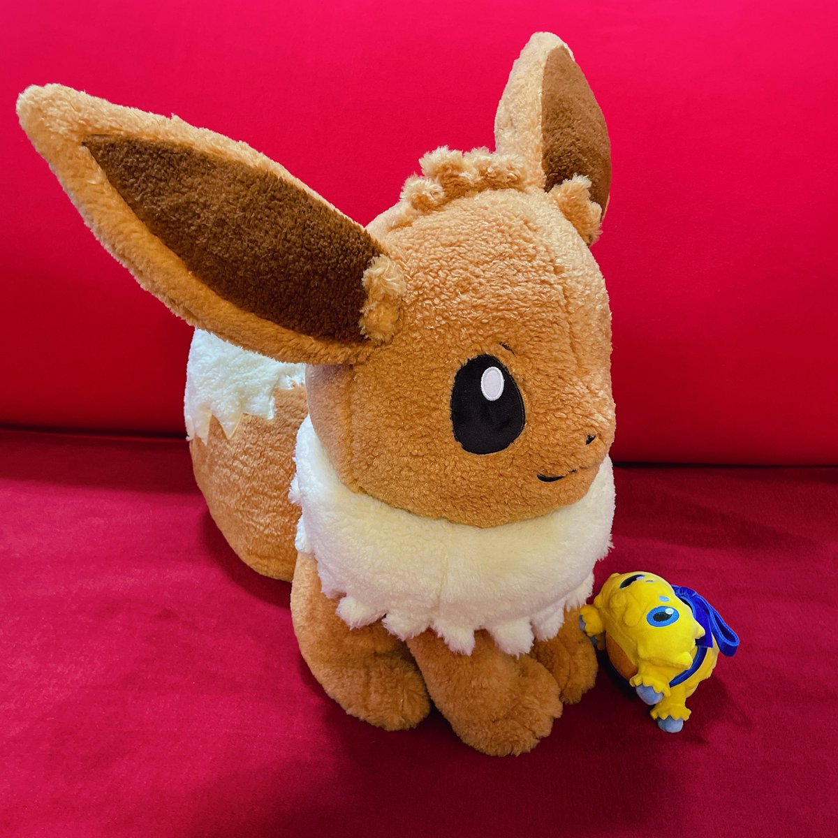 JoltikandLemon's tweet photo. あけましておめでとうございます🎍⛩

ピカピカボックスに入ってた、でっか��ーブイとバチュルちゃん⚡️
#ポケモンfit #Pokemonfit #Joltik #ポケぬい #ぬい撮り https://t.co/ym79CHTpZE