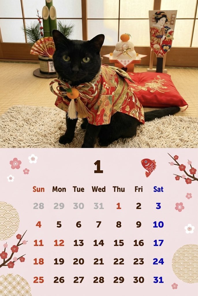x___MASH___x's tweet photo. yu_tさんの愛猫マーク
@yut72687730
2026年1月カレンダー
全国のセブンイレブンで
プリント代だけでプリントできます。
#カレンダー
#AIで遊ぶ人
#MASH_Works https://t.co/atmQnBA99J