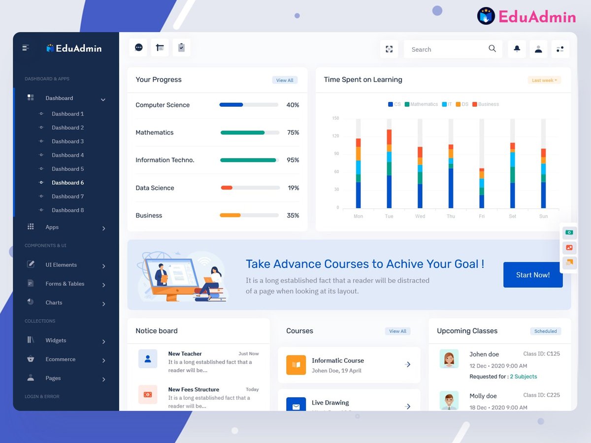 MultiStoreTheme's tweet photo. Education Software Dashboard for Smart Learning and Academic Management
.
Buy Now: https://t.co/bnbYPhOuxq
.
#educationdashboard #edtech #learningmanagement #schoolsoftware #educationui #studenttracking #academictools #adminpanel #uidesign #webappui #dashboarddesign https://t.co/DyarVK1pIN