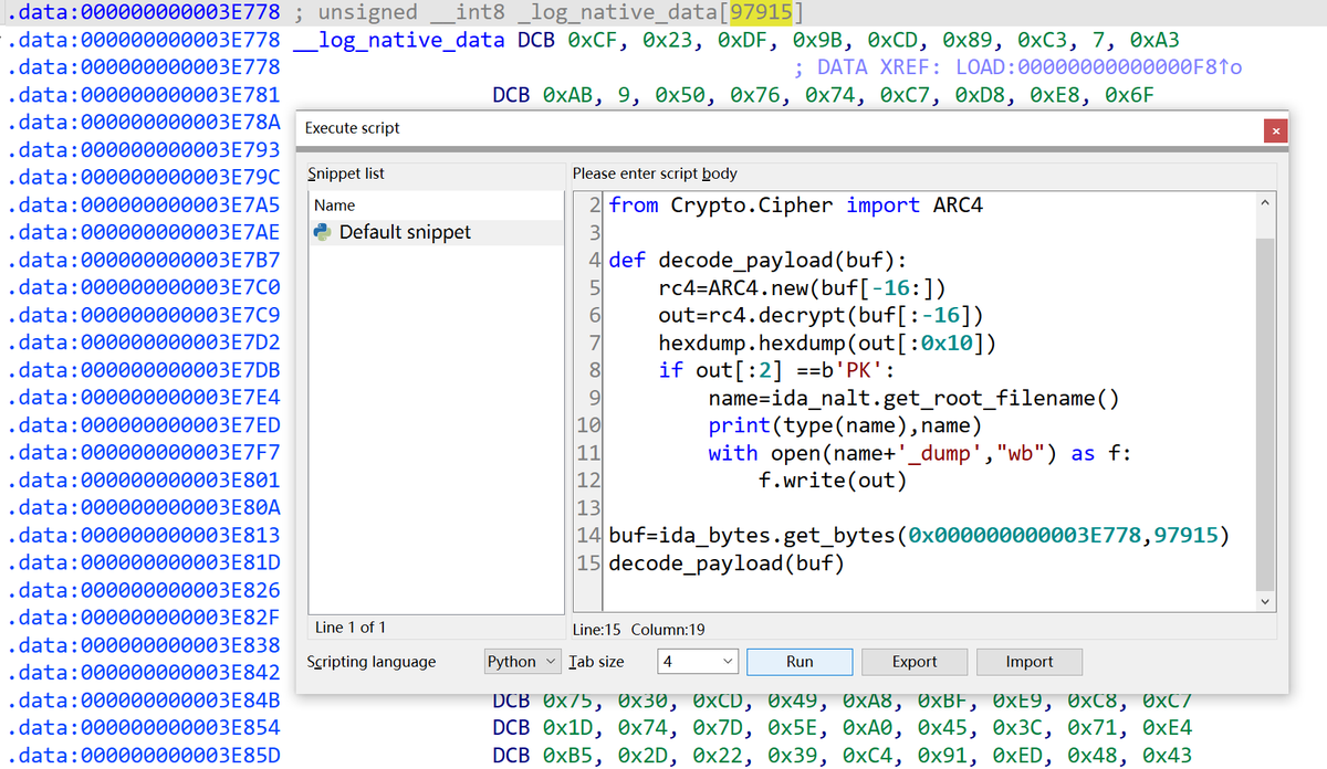 I think this is a new variant of #Badbox. They employ identical techniques  — for example, using Base32 to encode sensitive strings and encrypting the  payload with RC4, where the key is