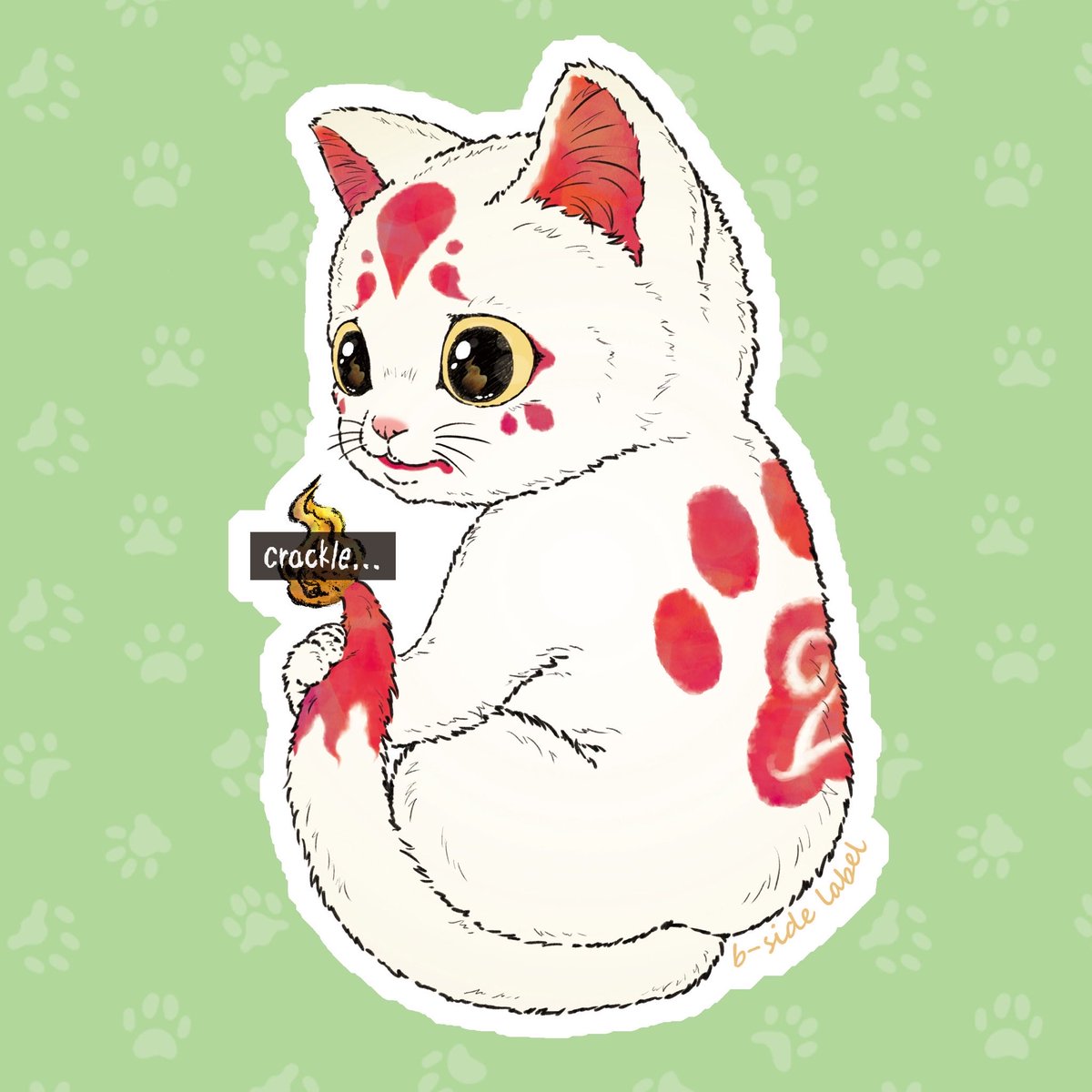 ビーサイドレーベル12月ステッカーその③ 〈おいにゃり〉🐈 発売中です