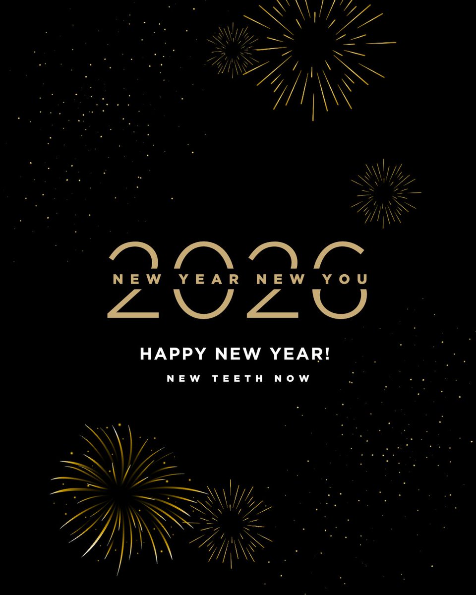 NewTeethNow's tweet photo. HAPPY NEW YEAR! 
New year, new you, new smile! ✨ https://t.co/CJHJC1WTnB