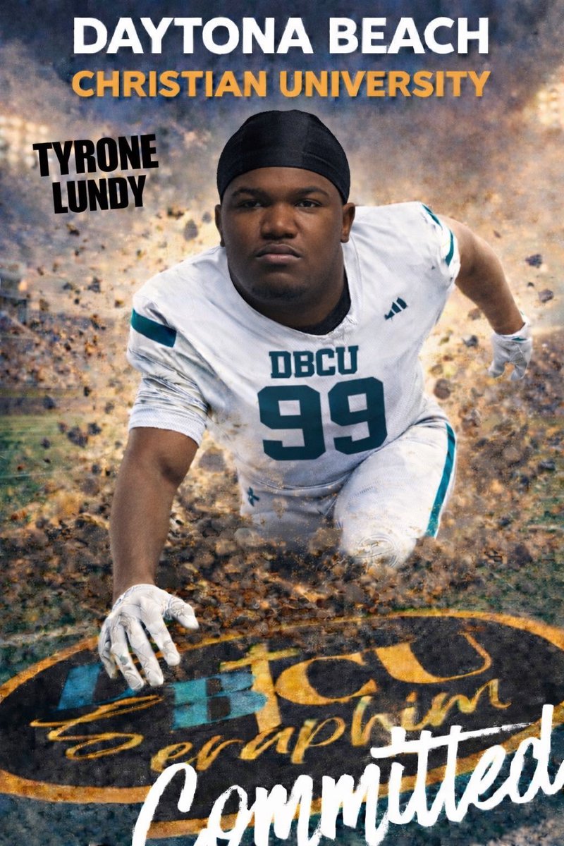 🚨🏈 IT’S OFFICIAL 🏈🚨
Tyrone Lundy  has committed to Daytona Beach Christian University as part of the Class of 2026!

We’re excited to have you join the DBCU football family!
#Committed #DBCU #ClassOf2026 #NextLevel