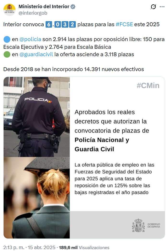 Ministerio del Interior tweet media