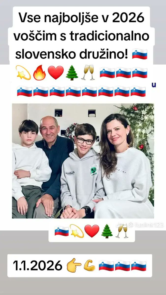 SkvarcDejan's tweet image. Vse najboljše v 2026 voščim s tradicionalno slovensko družino! 🇸🇮💫🔥❤🌲🥂 🇸🇮🇸🇮🇸🇮🇸🇮🇸🇮🇸🇮🇸🇮🇸🇮🇸🇮🇸🇮🇸🇮
1.1.2026 👉💪🇸🇮🇸🇮