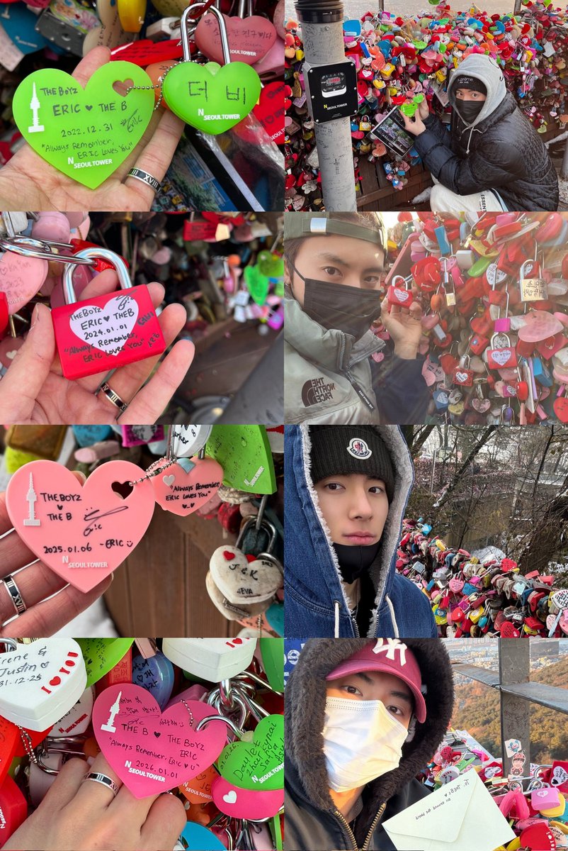 Eric writes handwritten new year letters every year and now he even writes them in seven languages. For the past few years, he’s goes to namsan tower during new year to hang a heart lock 🥺 He’s so sweet and always gives 100% for us