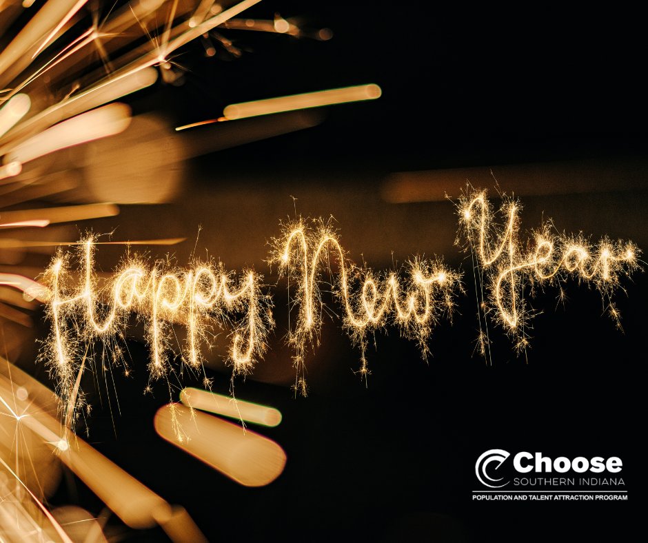 ChooseSoIN's tweet image. Happy New Year from Choose Southern Indiana! Thank you for being part of our community —we look forward to what’s ahead!