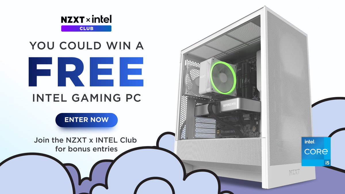 NZXT's tweet image. Win BIG in our January NZXT x @IntelGaming  Club Giveaway 🎉

Earn Pucci Points, boost your odds, and enter for a chance to score a FREE PC and more!

Retweet and sign up now if you need a new setup: nzxt.co/4pVI9Kk

 Open to U.S. residents only
