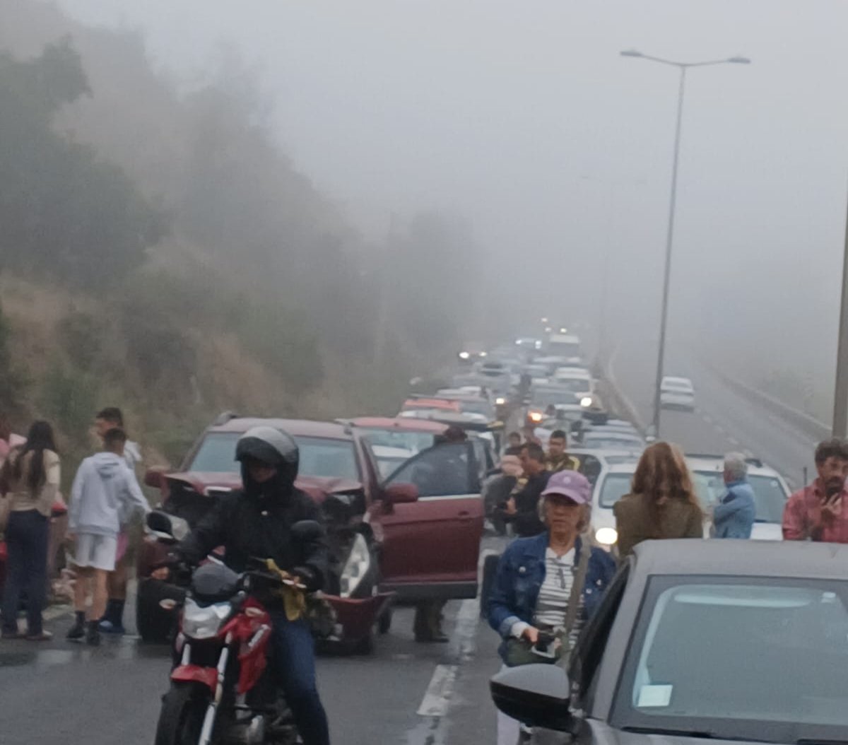 #AHORA: Accidente de tránsito múltiple en el camino Internacional en a dirección Viña del Mar.