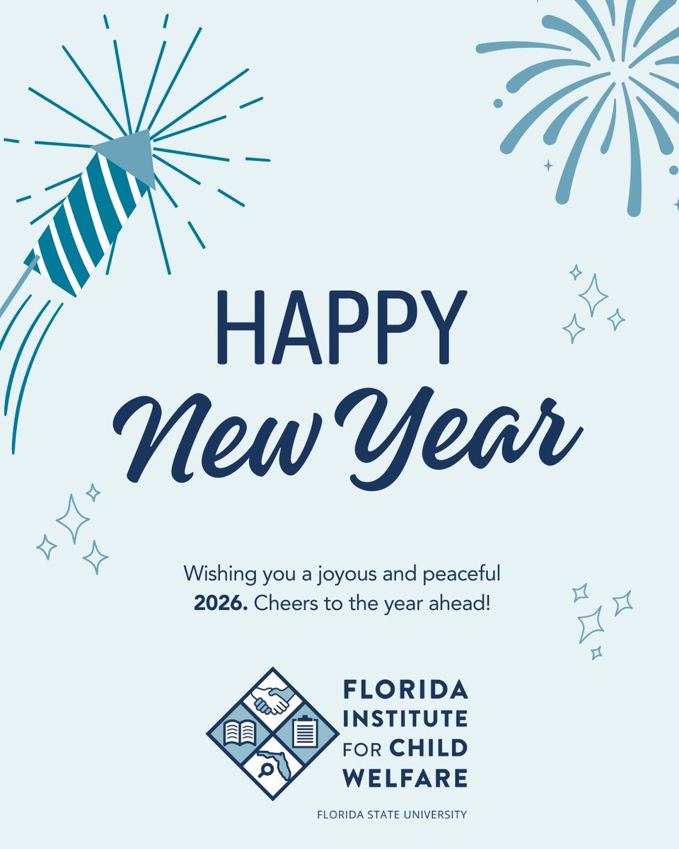 Welcome to 2026! 🎉 

We look forward to continuing our mission to promote stability and well-being across Florida’s child welfare system—for the workforce and for children and families.

Subscribe to our mailing list at loom.ly/vyaBOus

#2026 #ChildWelfare