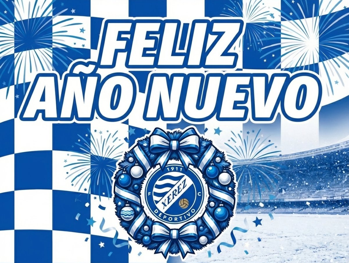 PXGate14's tweet image. ¡Feliz Año Nuevo a toda la gran familia xerecista! 🥂💙

​Desde nuestra peña os deseamos un año cargado de salud y nuevas alegrías para nuestro escudo. 
Que  este 2026 nos siga uniendo en la grada y nos regale grandes momentos juntos en Chapín.
​
​#GATE14 🟦⬜️🟦