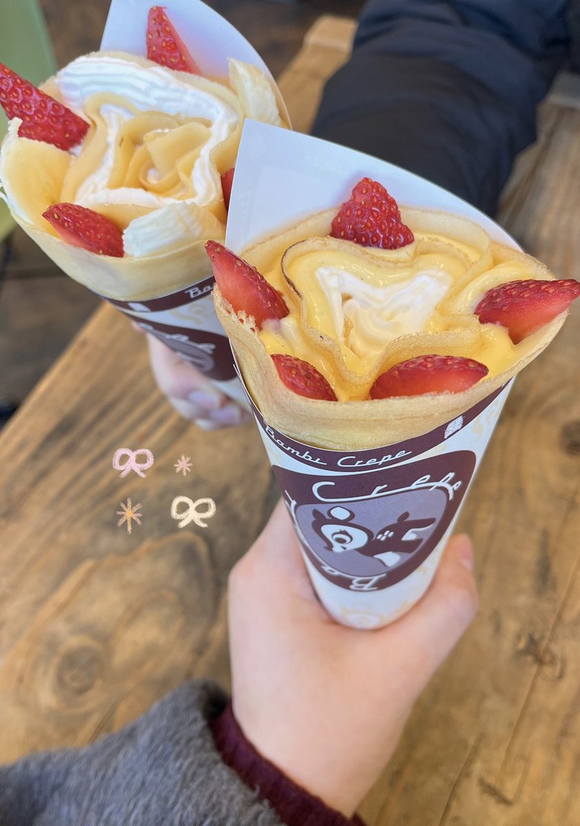 ______rame's tweet image. 親友と初詣後に思い出のクレープ屋さんへ🫶🏻
夜はゆっくり好きなことタイムだよ