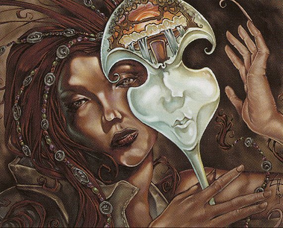 Today is day 113 of 365 of posting beautiful art featured in the Premodern format. #Premodern #PremodernMTG #MTGArt

Card: Ivory Mask 
Release: Mercadian Masques (1999)
Art by: Glen Angus