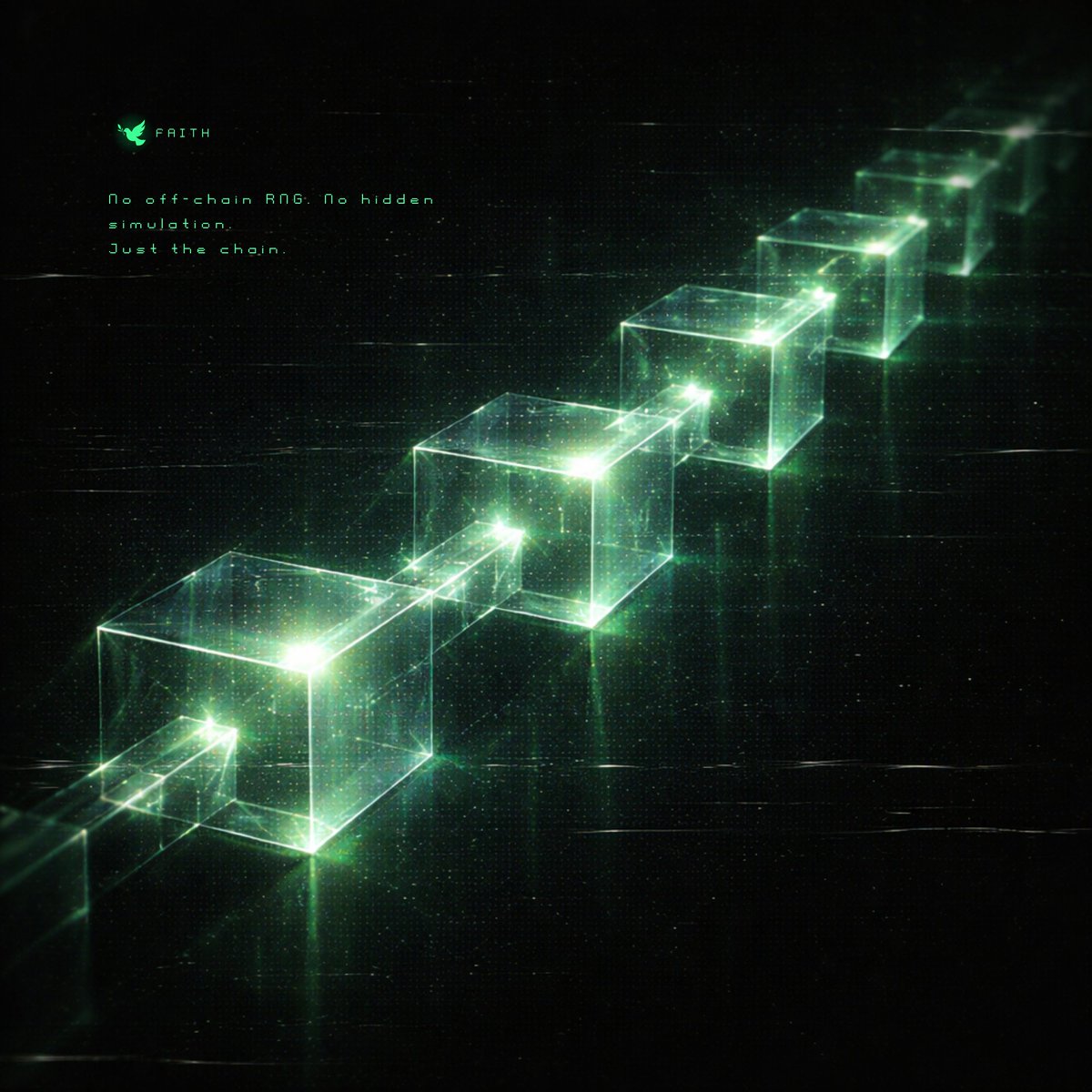 FAITH is deeply Sui-native:
– Uses sui::random for winning block + Miracle rolls
– Per-round objects, per-player events
– Gasless claims via sponsored transactions

No off-chain RNG. No hidden simulation.
Just the chain.