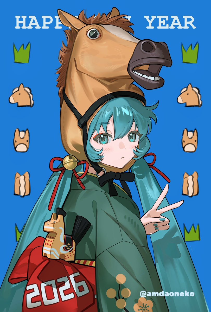 amdaoneko's tweet image. Happy New Year!!! 🐴