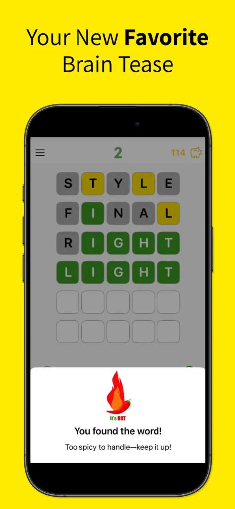 kkoly7854's tweet image. Endless word puzzles = endless fun 

Spicy – Unlimited Word Puzzle lets you guess, learn, and play without limits.

Try it now 
apps.apple.com/il/app/spicy-u…

#WordPuzzle #BrainGame #格付けチェック