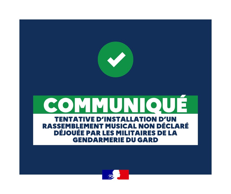 Image de Préfet du Gard - #RaveParty 🔵 Ce mercredi 31 décembre 2025, une centaine d’individus se sont installés sur un terrai