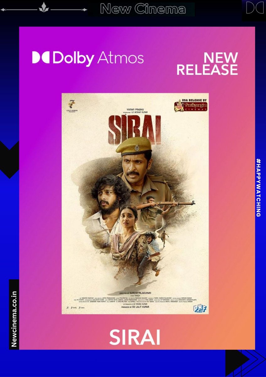 Bringing the most happening #Sirai  in our Playlist from tomorrow !!
11 AM - 2.30 PM - 10 PM 

Newcinema.co.in 
#HappyWatching