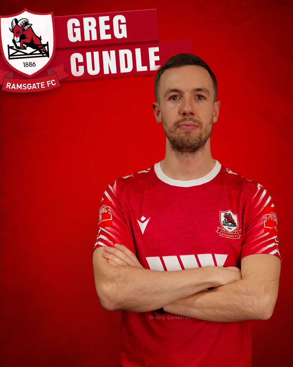 DONE DEAL 🔴⚪️

Greg Cundle is a Ram.

The 28-year-old joins from Welling United and links back up with Lee Martin, having played together at Gillingham, Ebbsfleet United and Welling.

A versatile, hard-working attacking option who can operate out wide and across the front line,