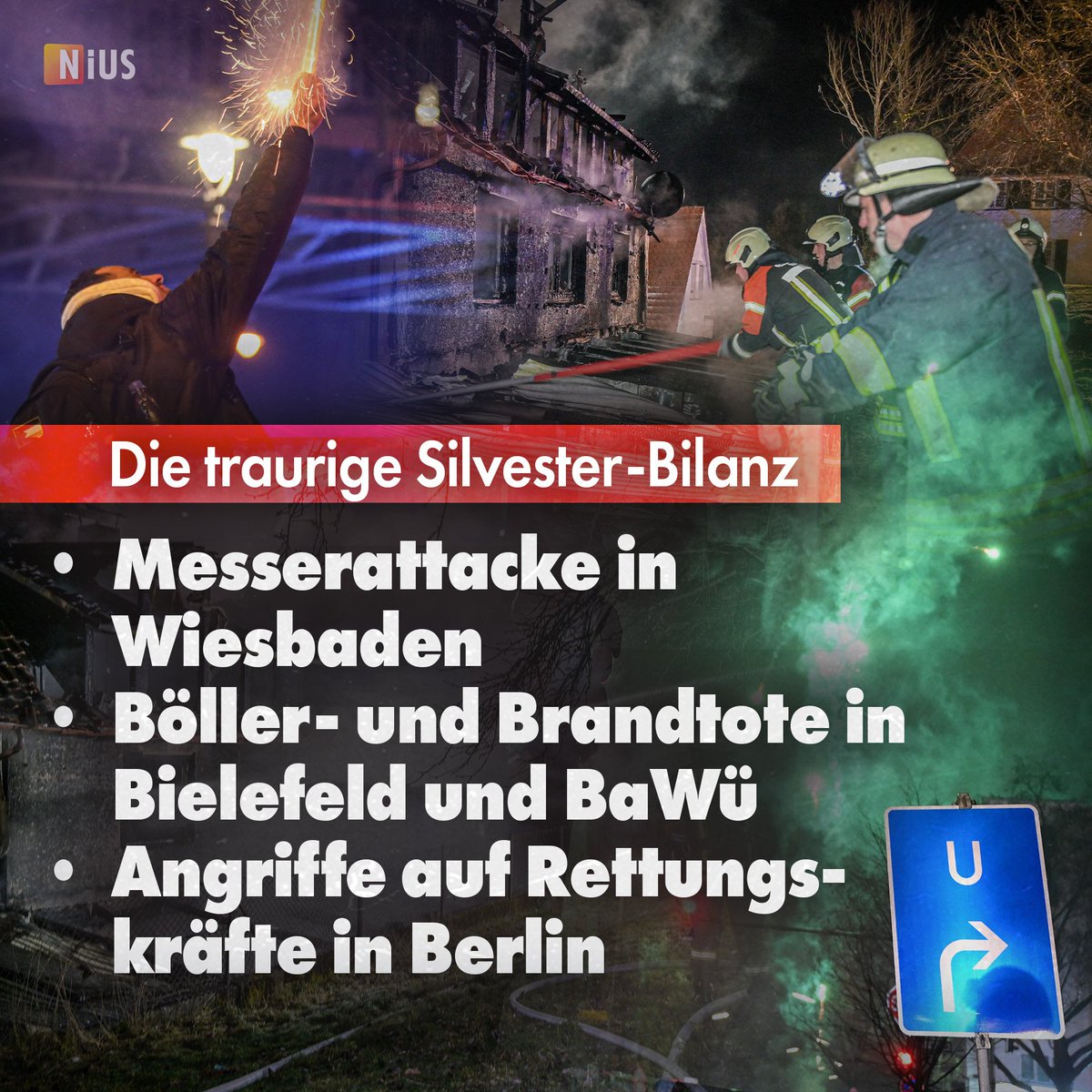 Immer mehr Vorfälle und Details über die Silvesternacht werden publik. In Baden-Württemberg kam es zu drei Brandtoten. In Landkreis Vechta verstarb ein fünfjähriges Kind, nachdem es von einem Pkw erfasst worden war. 

Alle Updates: nius.de/nachrichten/ne…