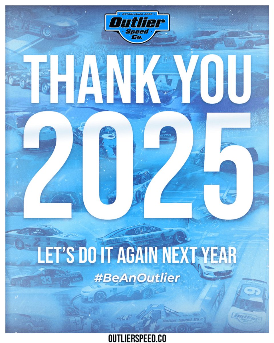 That's it for 2025! Thank you to all the drivers who made 2025 special. We can’t wait to roll into 2026 and continue to build Outliers.