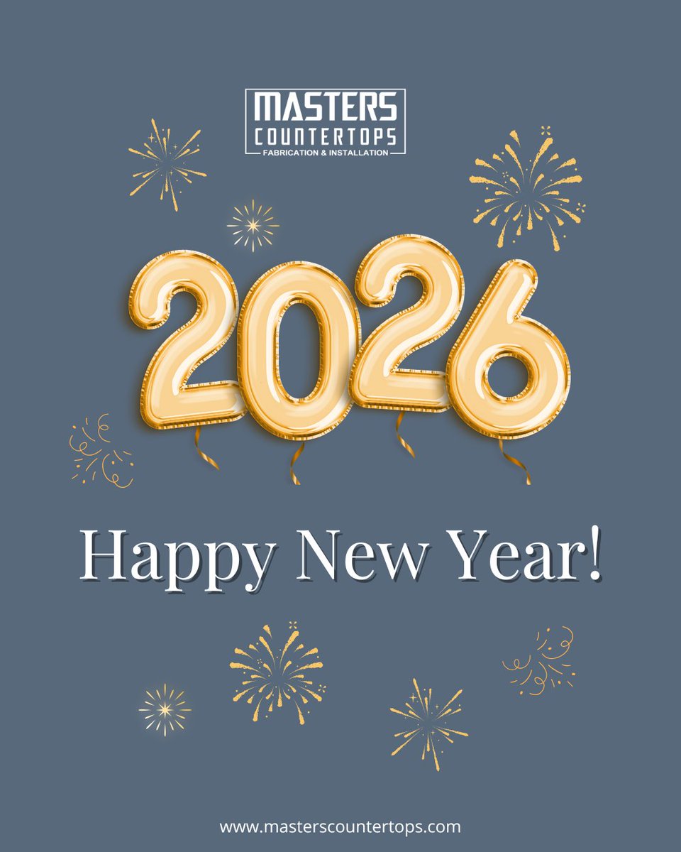 masterscounters's tweet image. Wishing you a joyful, healthy, and successful year ahead. Happy New Year from the Masters Countertops team! 🎉  zurl.co/pvdON #masterscountertops #countertops #happynewyear