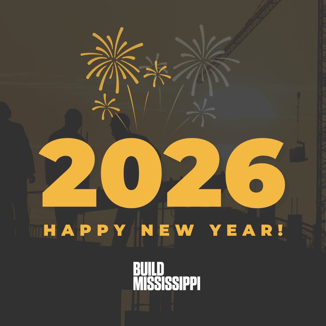 Happy New Year from the Build Mississippi team! 🎉 As we step into 2026, we are excited to continue our commitment to developing Mississippi's workforce. Share your goals for the new year in the comments below! Happy New Year from the Build Mississippi team!