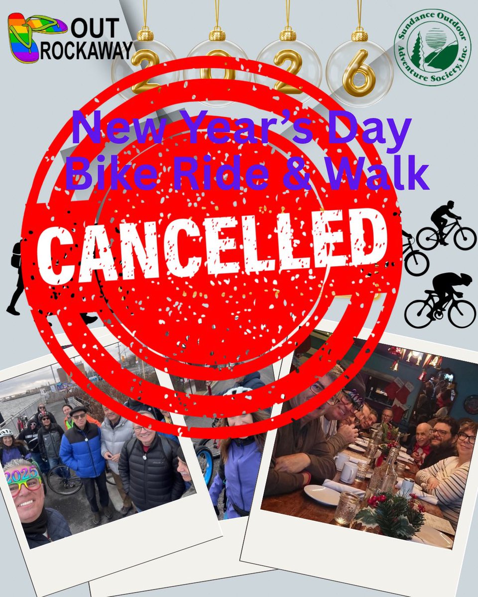 OutRockaway's tweet photo. Due to dangerous and slippery conditions today’s walk and ride has been cancelled. https://t.co/dxUHrIKAGi