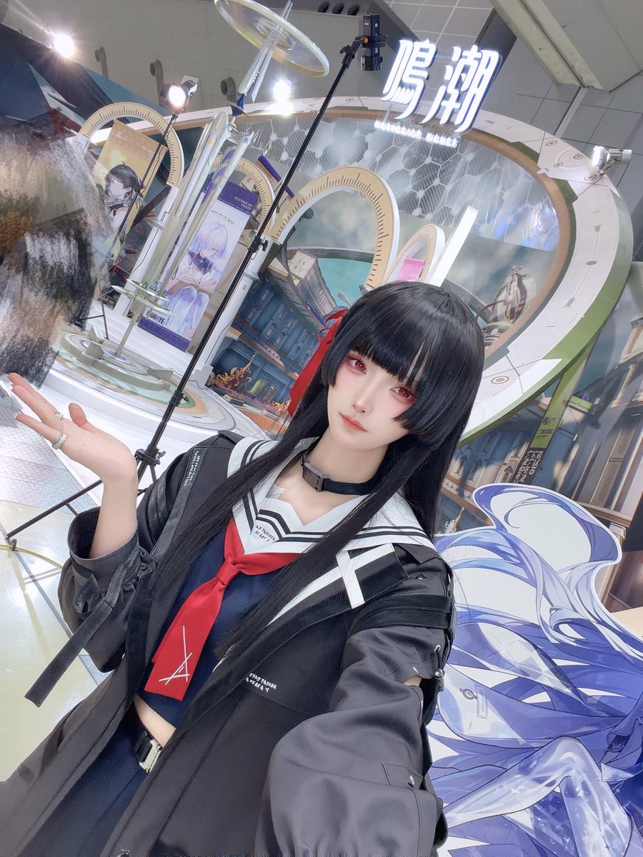 ブース紹介千咲ちゃん👋🏻 スタートーチ学園凄かった~~ #鳴潮 #鳴潮