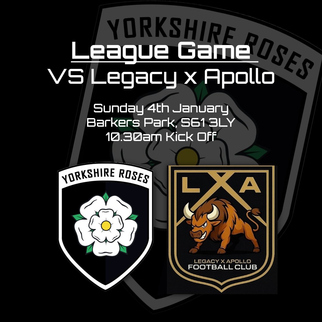 𝙉𝙀𝙓𝙏 𝙐𝙋 | 🆚️ Legacy x Apollo

First game of 2026 this sunday. The lads are raring to get back on the pitch, a competitive game last time out where we look to rectify a  2 - 0 defeat this sunday. 

#UTYR 🔴🟢