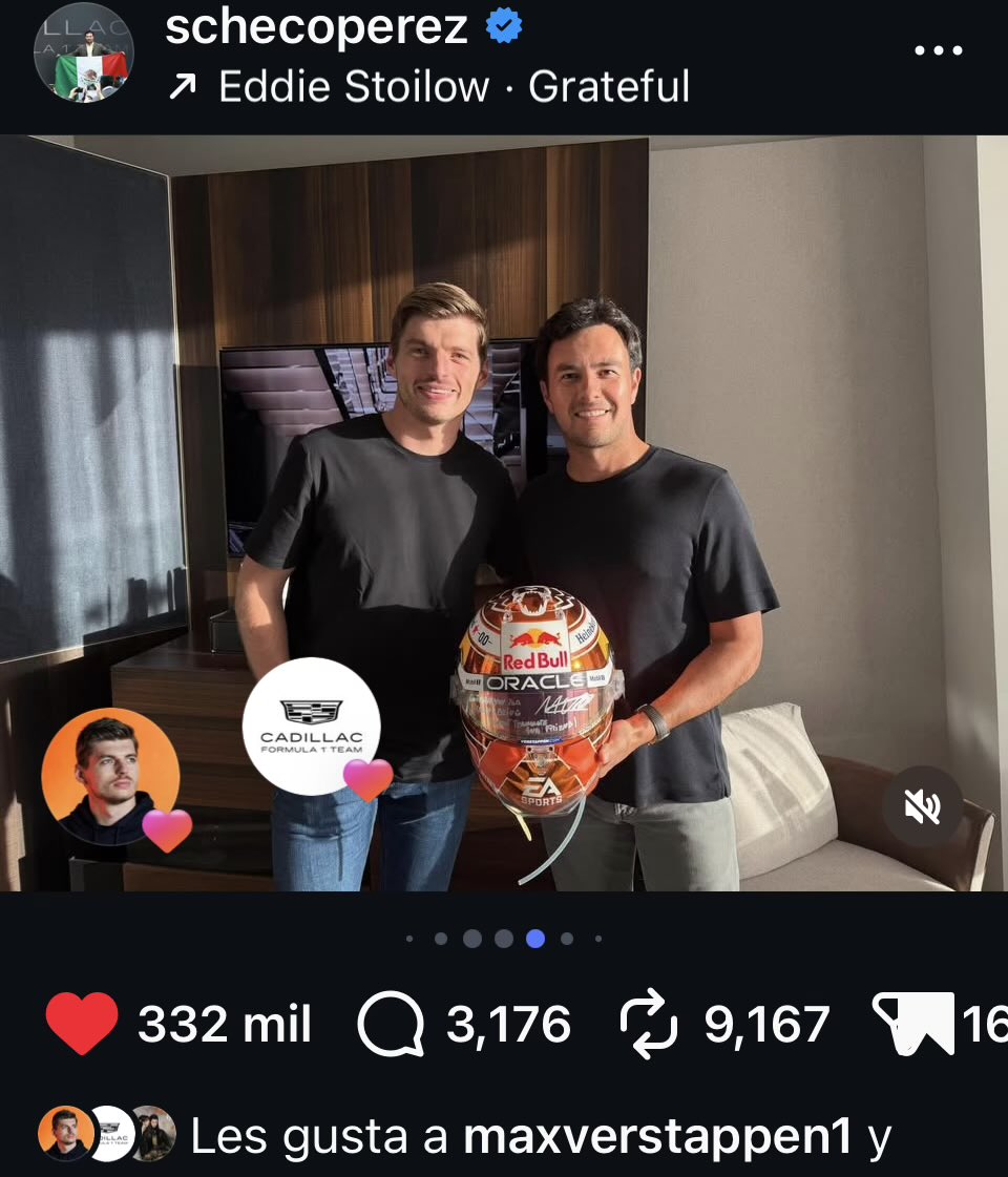 ma_fe79's tweet photo. Max ya le dio like al post de Checo 🤍💛

Checo ni lo etiquetó pero bien que sabe hahahahah https://t.co/ZOFvvquoRn