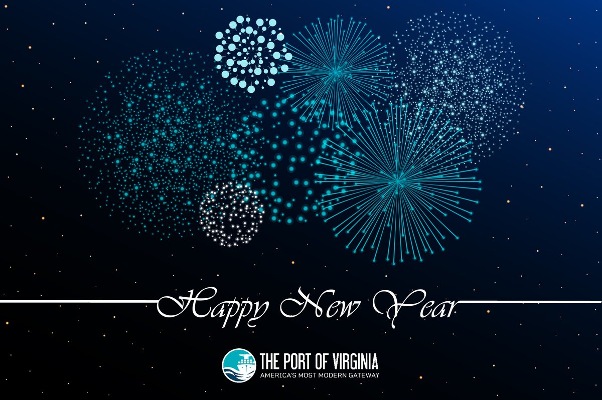 PortofVirginia's tweet photo. Happy New Year from America's Most Modern Gateway! https://t.co/420RdAJVQ2
