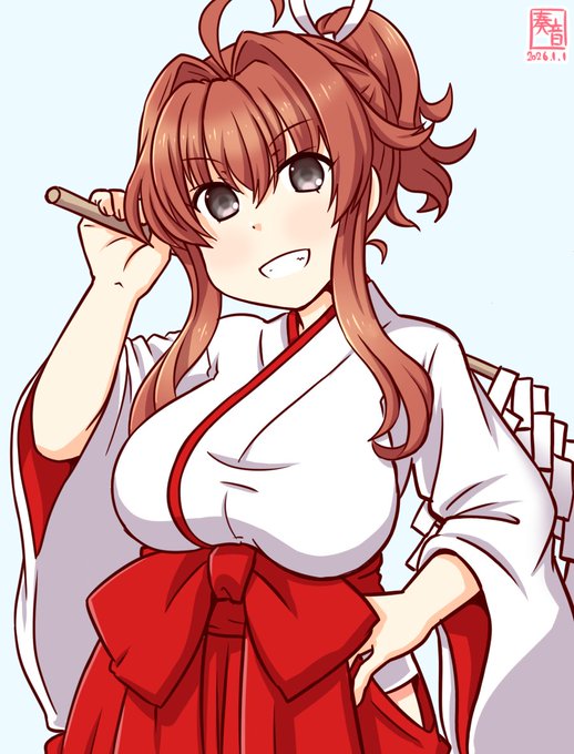 「司令、新年あけおめだ。
 今年も俺や四駆のみんなを、よろしく頼むぜ!」

#艦これ版真剣お絵描き60分一本勝負_20260101
#嵐 