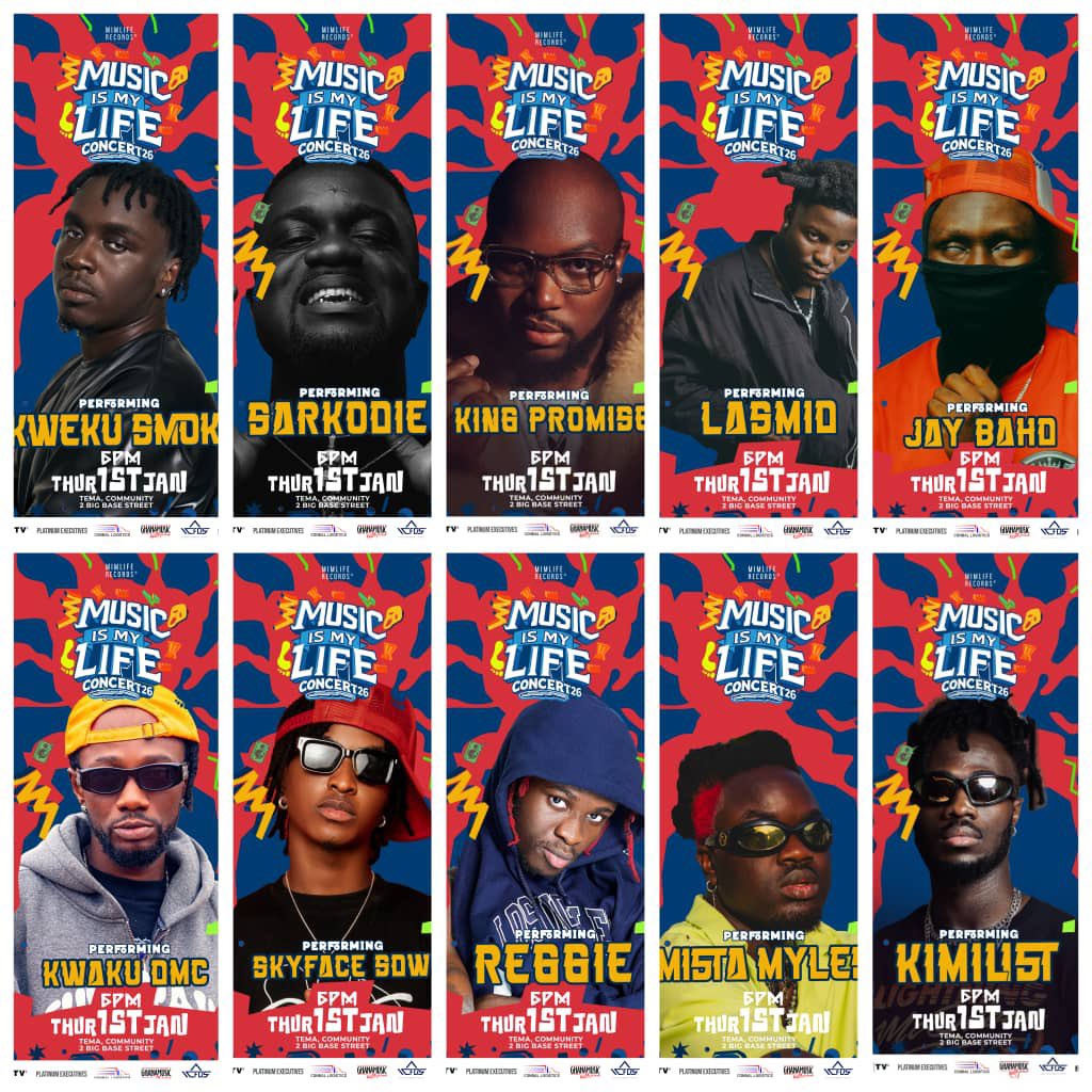 2026 begins on a high note. The first major concert of the year. 

Music Is My Life Concert in Tema tonight.