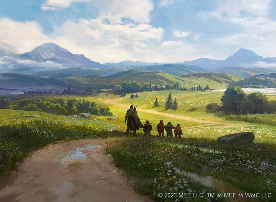 Strider with Hobbits 
🎨Leonardo Borazio