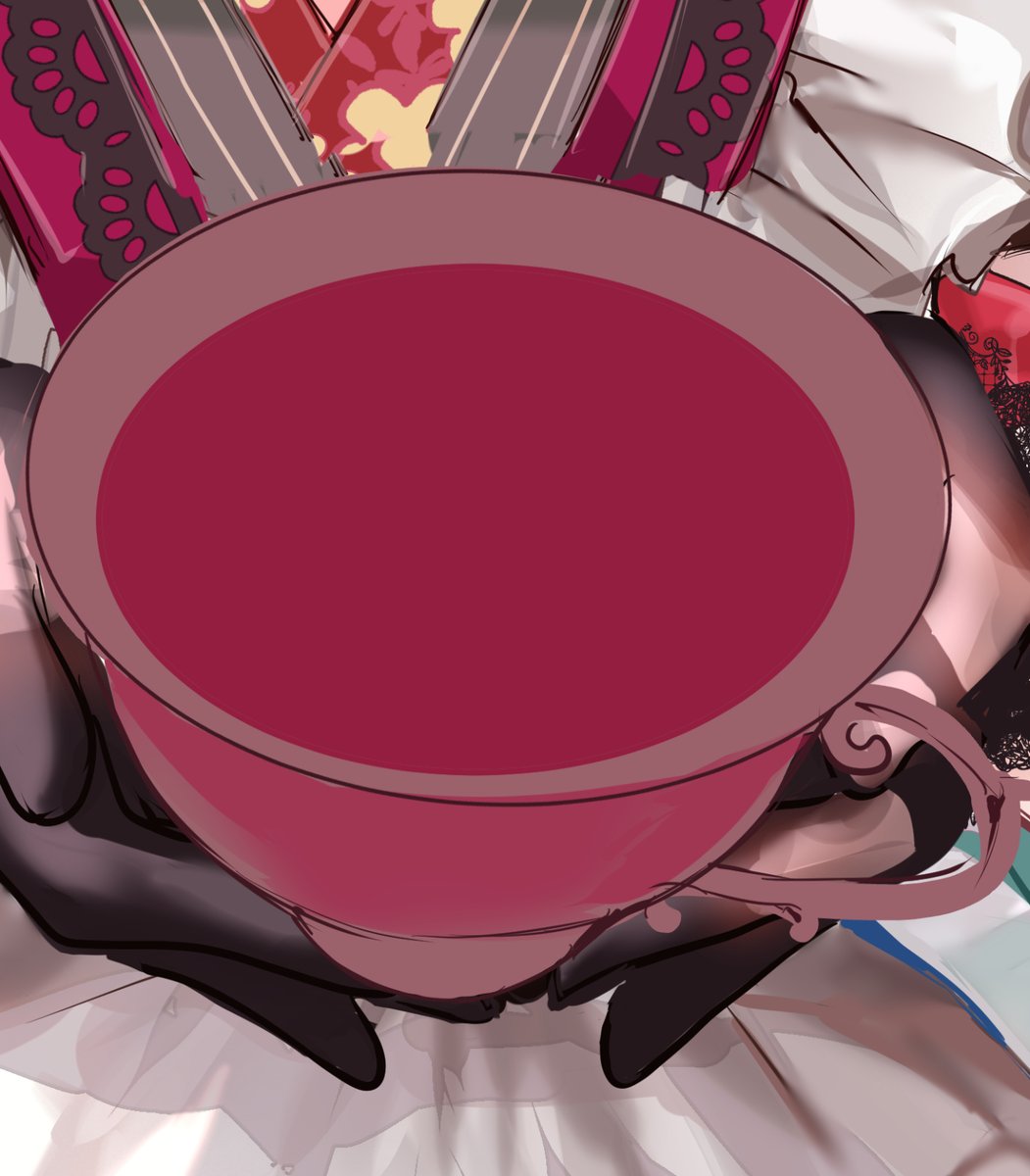 hikkikomori17's tweet image. お茶の透明感をがんばって描きました☕🎨