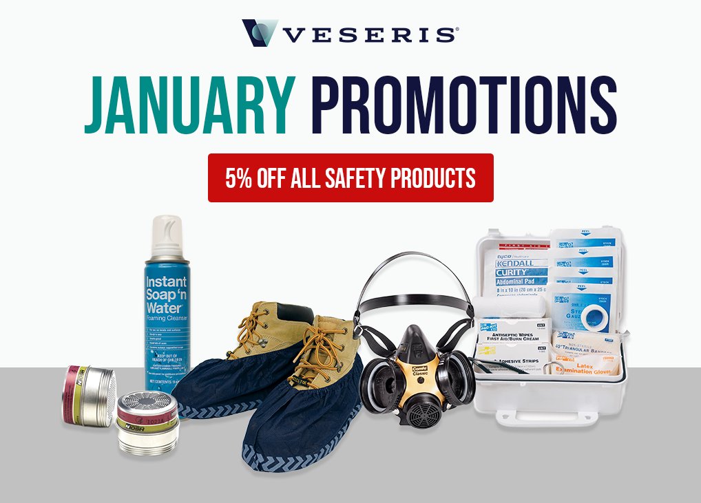Kick off 2026 prepared. Save 5% on all safety products—all January.
👉 Veseris.com/Safety
