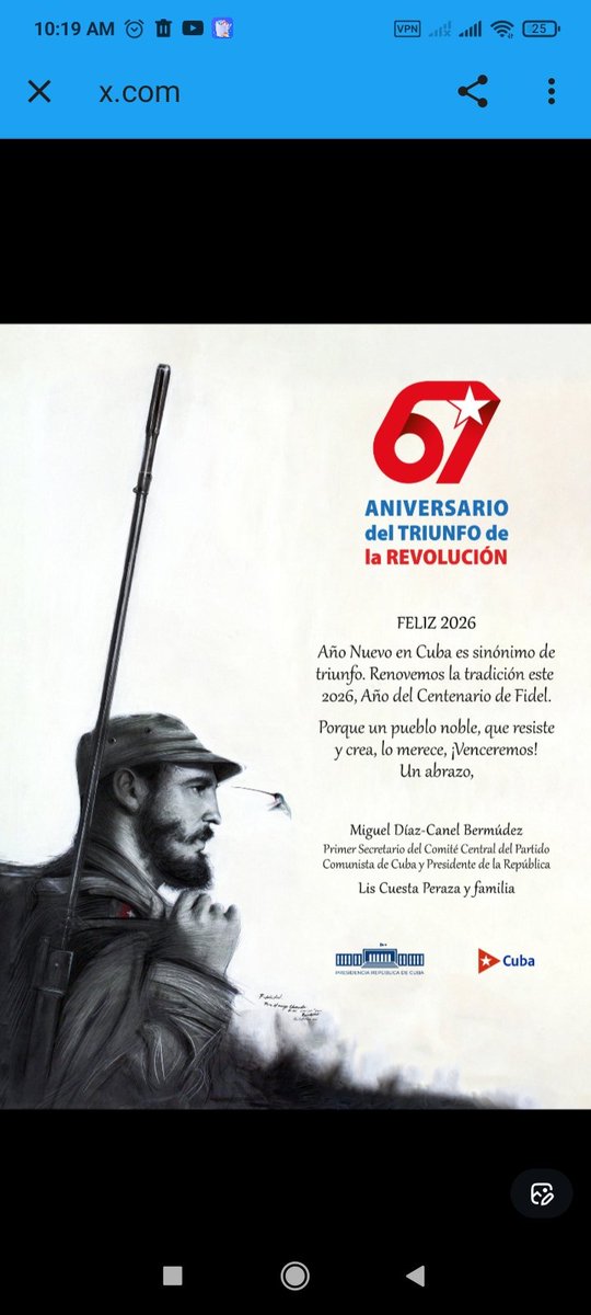 Viva Cuba . Viva Fidel . <a href="/CdiLimon/">CDI el Limon</a> .<a href="/cubacooperaven/">Brigada Médica Cubana en Venezuela</a> .<a href="/DiazCanelB/">Miguel Díaz-Canel Bermúdez</a> .#cuba