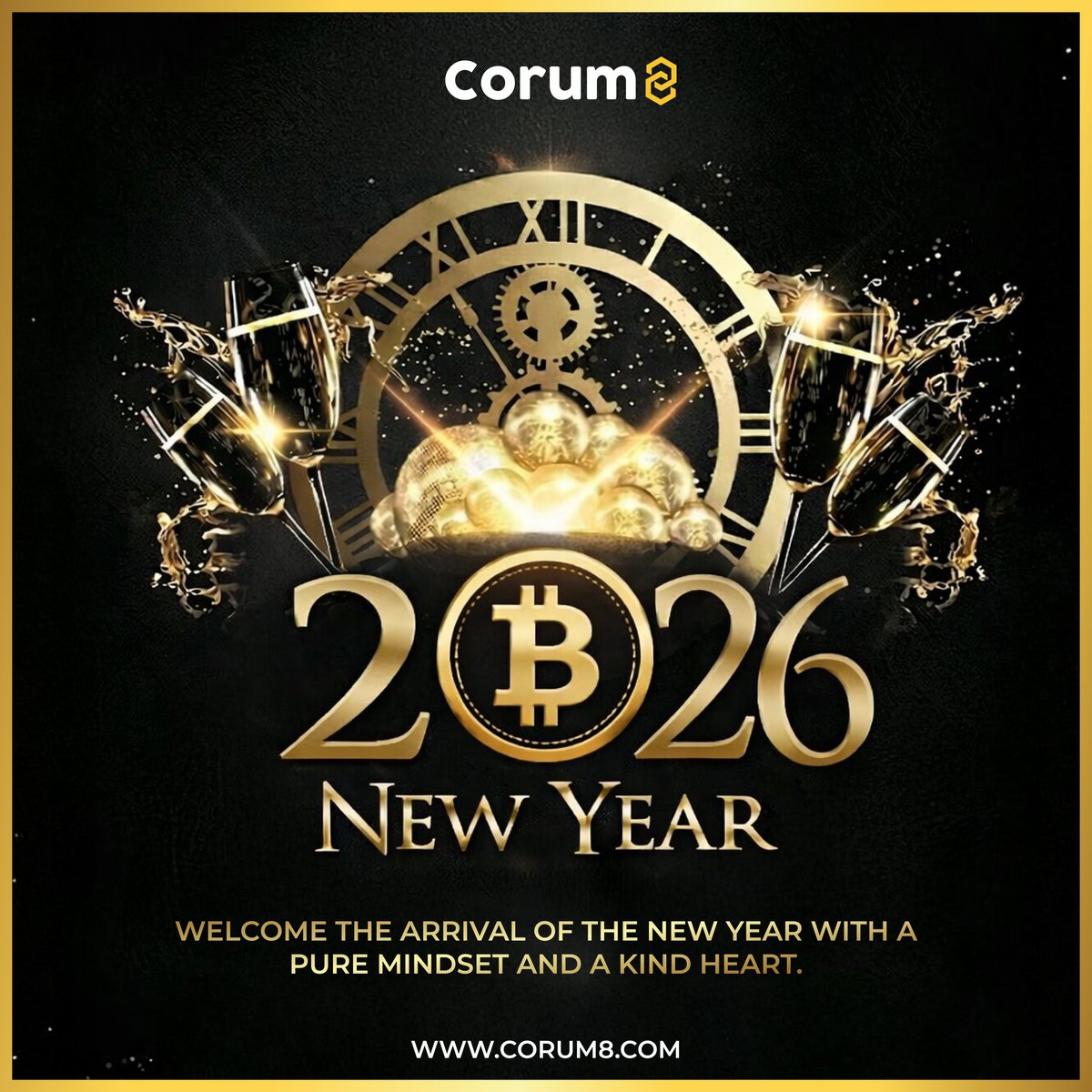 Happy New Year 2026! 🎉

Wishing you a year of massive bull runs, smart contracts that stick, and unstoppable project launches. Let’s chain more wins together in the decentralized future!
 
– Team Corum8