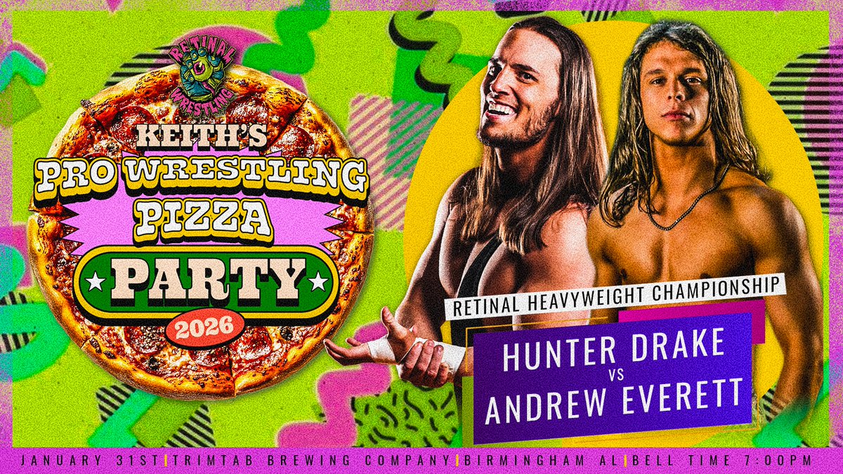 RetinalPW's tweet image. HAPPY NEW YEAR! 

30 DAYS TIL WE GET THE PARTY LIT!

TICKETS FOR "KEITH'S PRO WRESTLING PIZZA PARTY" ON SALE NOW! 

BUY ONLY AT 
RETINALWRESTLING.COM