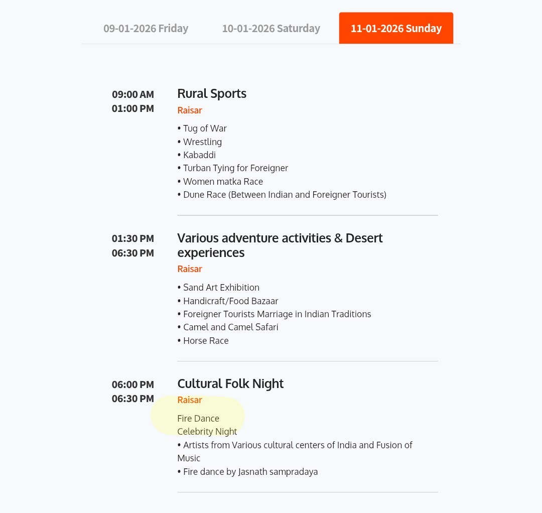 Ajaysidh_'s tweet image. ऊंट महोत्सव के आख़िरी रात्रि, धोरा धरती मरुधरा के अज्ञान एवं सुप्त मानव-जीवन में सदाचारोन्मुख ज्ञानचेतना का संचार करने वाले गुरुदेव जसनाथ जी के भक्तगण नगाड़े व निशानी के साथ अमृतमयी, दिव्य वाणी से अलंकृत ‘सबद-गायन’ के साथ #Firedance की प्रस्तुति देंगे।x.com/i/status/19716…