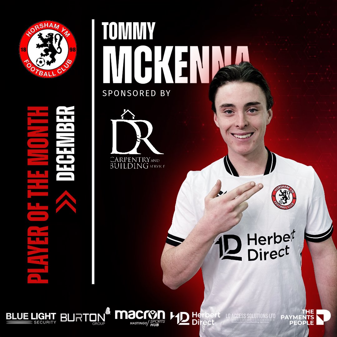 Twenty-One today, Happy Birthday and congratulations to our player of the month for December, Tommy ‘The Gun’ McKenna who scored three off the bench for YM in December including a last minute equaliser 

He scores goals… 🤍🖤❤️