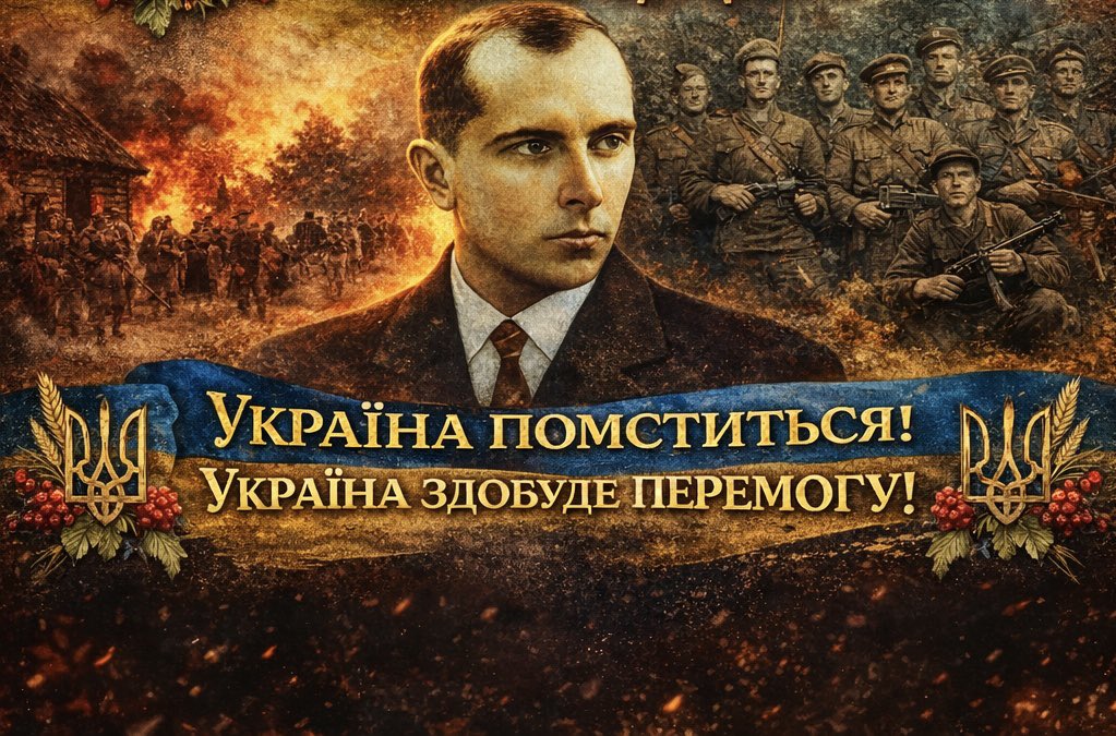 Степан Бандера – вічний символ опору! Народжений 1 січня, він боровся за вільну Україну проти всіх тиранів. Його дух горить у серцях патріотів, а вороги тремтять. 🔥🇺🇦 #БандераГерой #СлаваУкраїні #BanderaLives