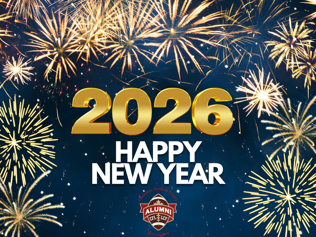 CFL_Alumni's tweet photo. π Happy New Year from the CFL Alumni Association!
Best wishes to our CFLAA alumni and their families, supporters, partners, and Board of Directors. Thank you for helping preserve the CFL legacy and support our alumni community.
π https://t.co/PDaWl72gqd
#CFLAA #HappyNewYear https://t.co/ylcrvX8HZ2