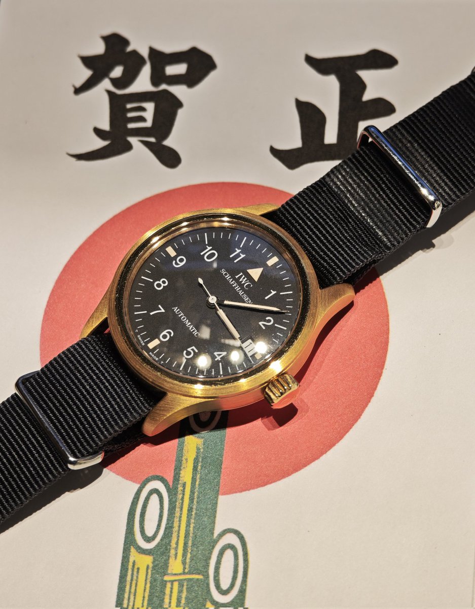 truesunkid's tweet photo. あけましておめでとうございます。ペプシもMark16もいいですが、ここ最近はこの雰囲気が色気があって大好きです。#iwc #ミリタリーウォッチ #パイロットウォッチ #MARKXII #mark12 #金無垢腕時計 #ref3241003 https://t.co/fszvsa4iXK