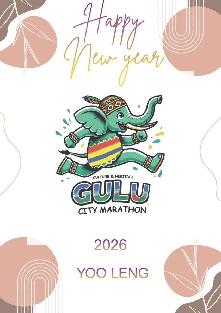 Happy new year from us to you. 5th December, 2026
We shall be at Kaunda grounds 
#TheGuluCityMarathon