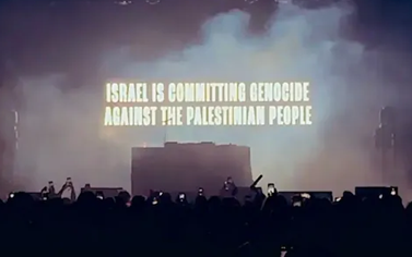 PetraSchur's tweet photo. @KNEECAPCEOL People committing a genocide are getting a warm handshake, while people trying to stop a genocide are being vilified.

Not Orwell 1984, but Keir Starmer’s Britain 2025.        

#StopGazaGenocide https://t.co/SdyedXkhQz