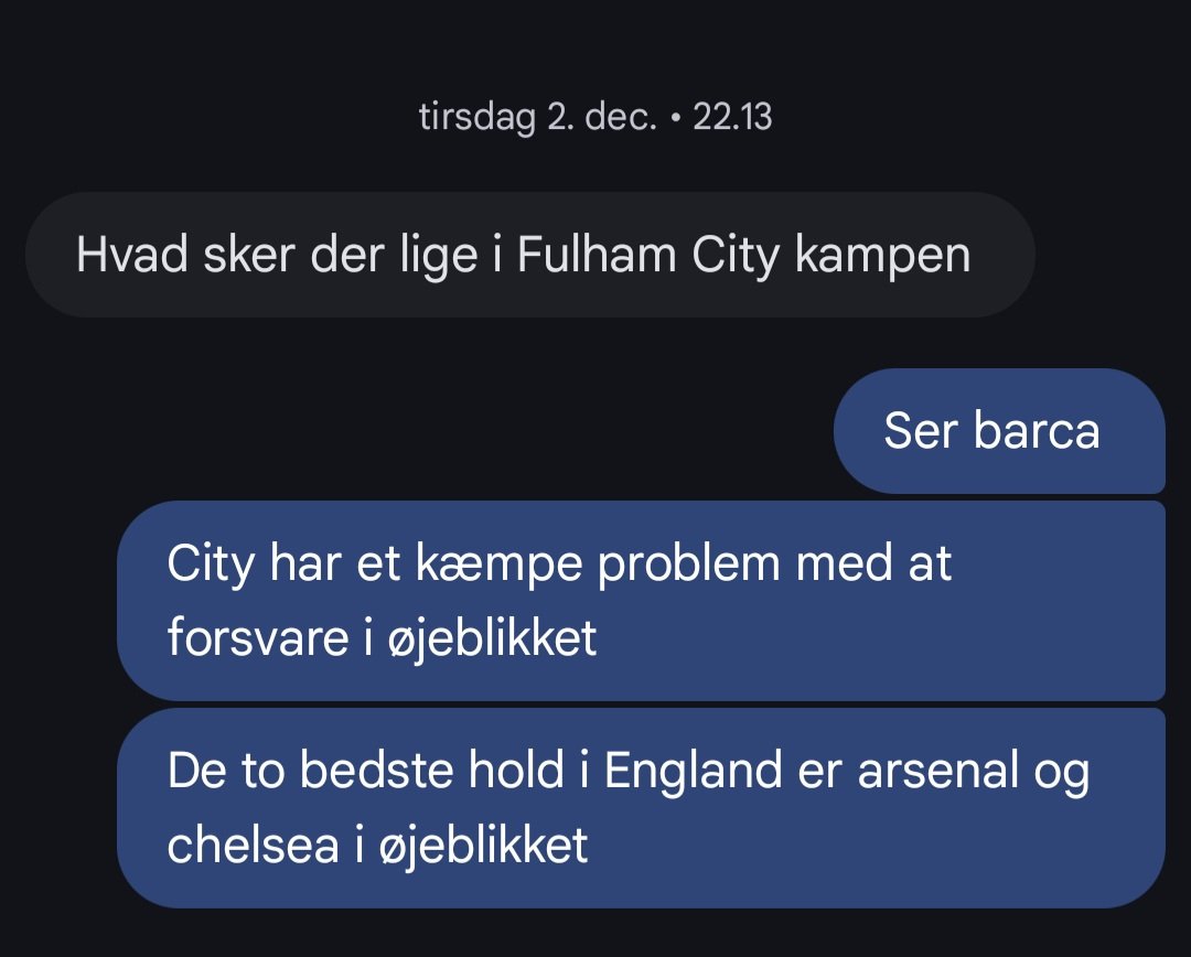 En måned senere er chelsea uden træning og ligner noget der lort og city har vundet lige siden
