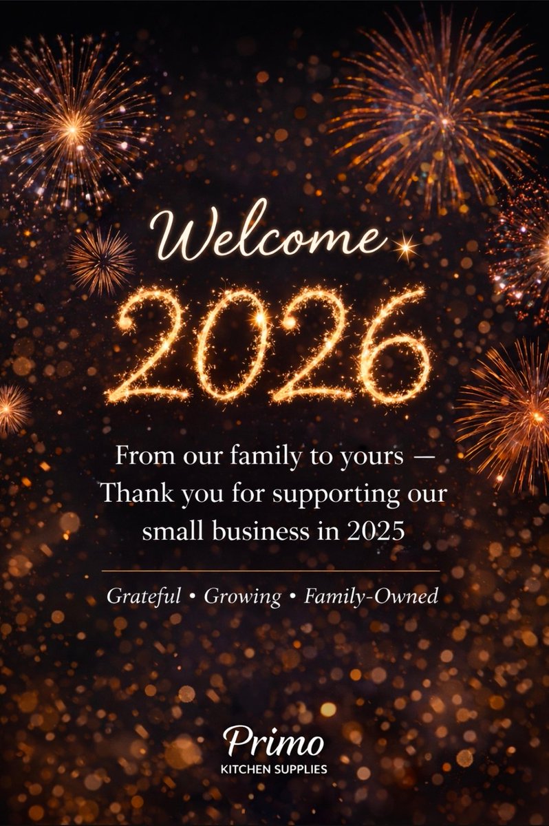 PrimoKitchen's tweet image. Thank you for your support in 2025. We launched our business is 2025 and we are thankful for every like, share, and comment. 

We bring in 2026 with hope for growth and success. 

Happy New Year!

#2026 #HappyNewYear2026 #smallbusiness #primokitchen